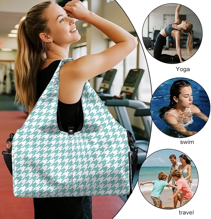 Yoga Mat Bag for Women Men Large Carryall Tote with Adjustable Shoulder Strap for Gym Yoga Travel Pilates Office