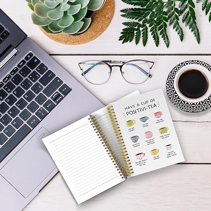 Funny Positive Affirmations Mental Health Journal, Mental Health Gifts, Therapy Journal Notebook for Mental Health, Mental Health Journal for Women, Spiral Notebook 5.5x8.3 with 164 Pages