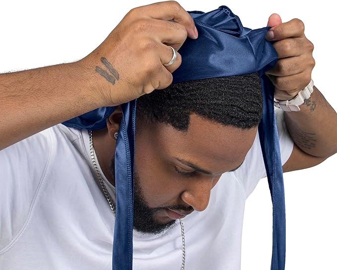 ForceWave 2 Pieces Silky Durag Pack for Men Women Waves, Premium Satin Deluxe Du-rag