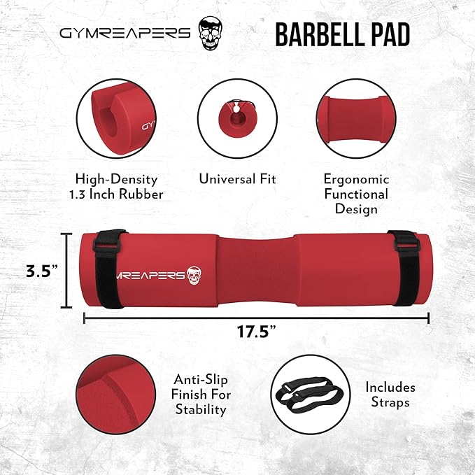 Gymreapers Barbell Squat Pad - Protective Bridge Pad For Hip Thrust, Squats, Lunges - Hip Support, Neck Protection For Bar
