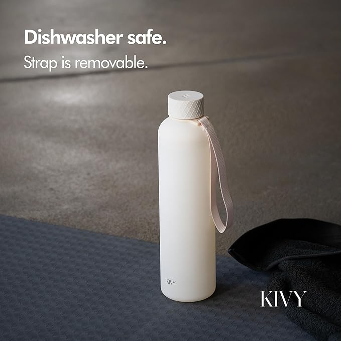 KIVY Tritan Water Bottle 2nd Generation (Beige White, 32oz)