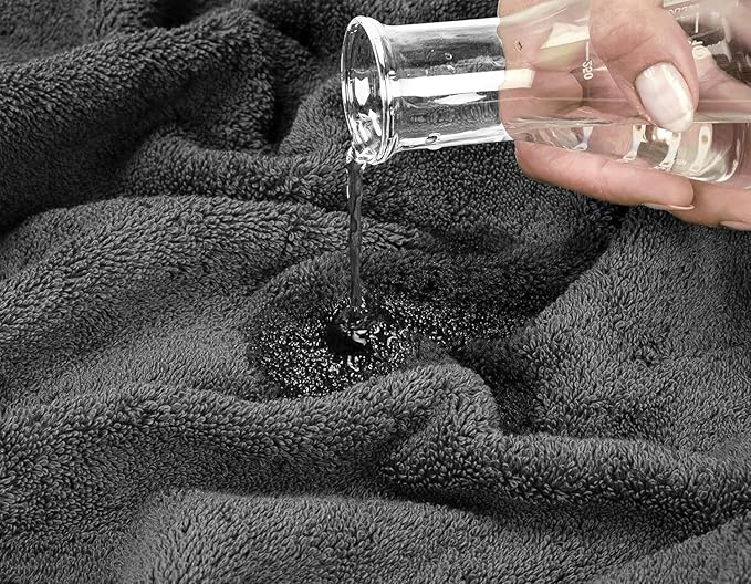 Oakias Premium Towel Set 600 GSM 8 Piece Grey - 100% Ring Spun Cotton Highly Absorbent Towels Set - Super Soft Bathroom Towel Set - Hotel Quality Double Stitched Hem - Ideal for Hotels, Spa, Gyms