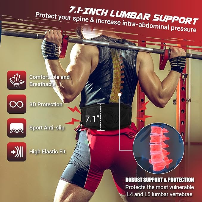 3-in-1 Weighted Pull Up Belt for Men, Weight Lifting Dip Belt with 40.6 IN Chain & Self Locking, Weighted Gym Belt for Pull Up, Squat, Powerlifting & Deadlift, Capacity Up to 350 LBS