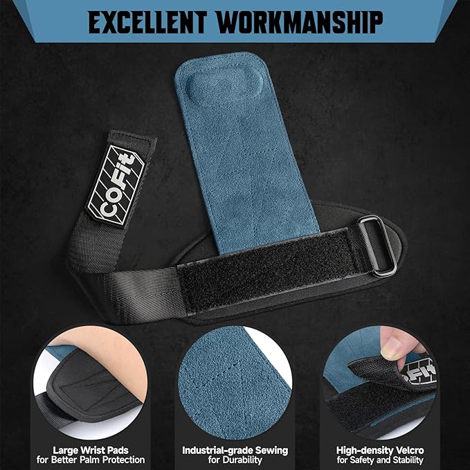 COFIT Wrist Straps for Weightlifting, Workout Wrist Wraps with Dual-Layer Oxford Leather, Enhanced Grip for Optimal Hand and Wrist Protection, Gym Lifting Straps for Deadlift and Powerlifting