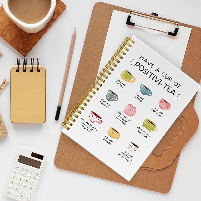 Funny Positive Affirmations Mental Health Journal, Mental Health Gifts, Therapy Journal Notebook for Mental Health, Mental Health Journal for Women, Spiral Notebook 5.5x8.3 with 164 Pages