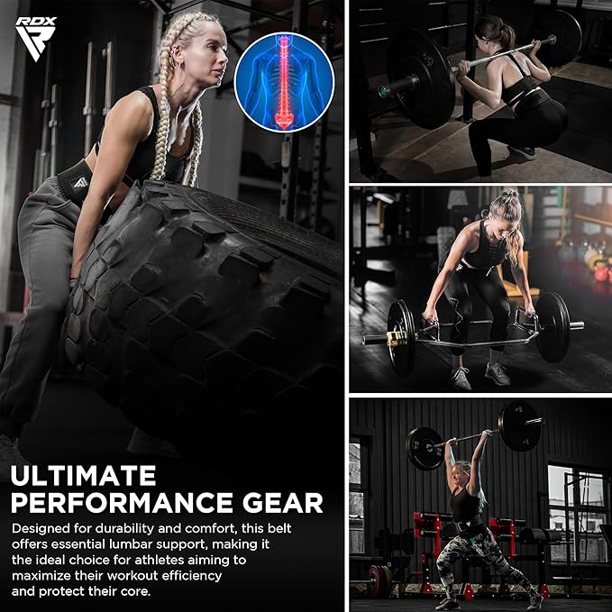 RDX Weight Lifting Belt - AUTO LOCK 4” Premium Adjustable Gym Belt for Olympic Cross Training - Support for Men Women Functional Fitness Workout - WOD Powerlifting Bodybuilding Weightlifting Deadlift