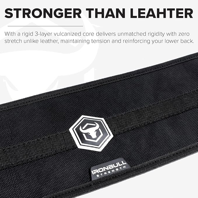 Hybrid Weight Lifting Belt – Heavy Duty Prong Support, Neoprene Interior, Tapered Powerlifting Design – Back Support for Squats, Deadlifts, & Strength Training – Stylish & Rigid Gym Belt for Men & Women