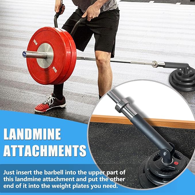 T Bar Row Platform Landmine Attachments for Squate Rack or Wall Mount Fits 2-inch Barbell, Landmine Base Gym Equipment, Power Cage Landmine for Almost of Power Rack