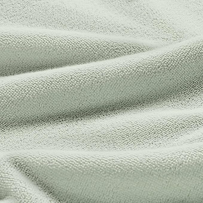 Brooklinen Super-Plush Turkish Cotton Bath Towel Set - 2 Bath Towels + 2 Hand Towels Cotton, 820 GSM, Highly Absorbent, Machine Washable, Perfect for Home & Bathroom (Aloe Green)
