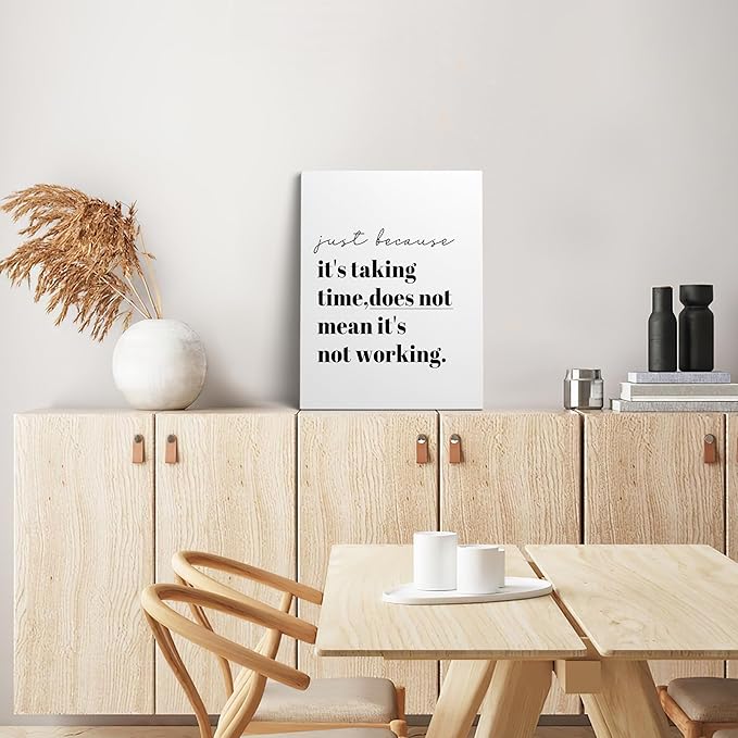XWELLDAN Inspirational Motivational Office Framed Canvas Wall Art Decor, Wall Art for Office,11x14 Inches
