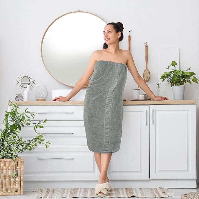 Utopia Towels Luxurious Jumbo Bath Sheet 2 Piece, 600 GSM, 35 by 70 Inches, 100% Ring Spun Cotton, Highly Absorbent and Quick Dry Extra Large Bath Towel, Super Soft Towel, Cool Grey