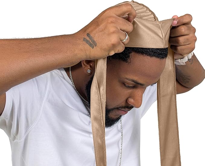 ForceWave 2 Pieces Silky Durag Pack for Men Women Waves, Premium Satin Deluxe Du-rag