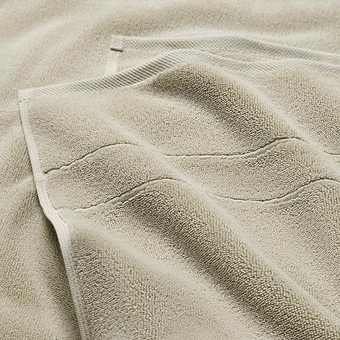 Brooklinen Super-Plush Turkish Cotton Bath Towel Set - 2 Bath Towels + 2 Hand Towels Cotton, 820 GSM, Highly Absorbent, Machine Washable, Perfect for Home & Bathroom (Stone Beige)