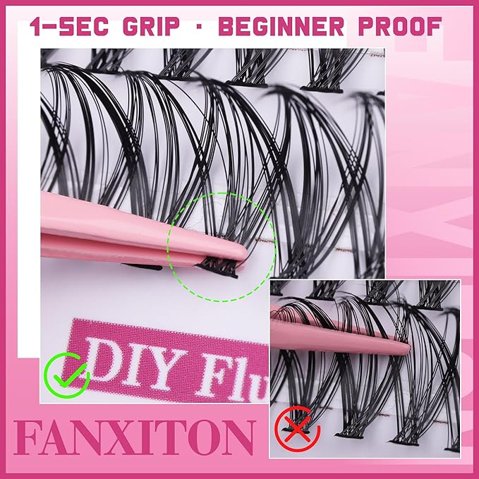 Cluster Lashes 240 pcs Wispy Lash Clusters D Natural Eyelashes Extensions 14-16mm Mix 30D+40D Individual Lashes Thin Band Lash Bond and Seal Tweezers for DIY Lash Extension Beginners