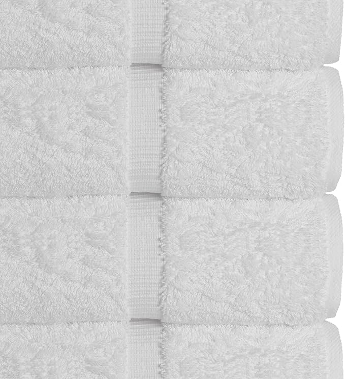 Chakir Turkish Linens | Hotel & Spa Quality 100% Cotton Luxury Turkish Towels | Soft & Absorbent (30x60 Inches Extra Large Bath Towels, Set of 4 - White)
