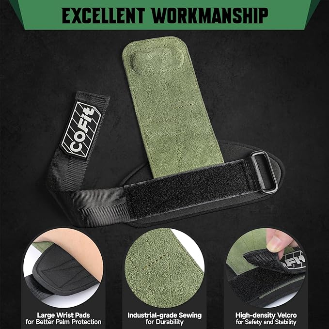 COFIT Wrist Straps for Weightlifting, Workout Wrist Wraps with Dual-Layer Oxford Leather, Enhanced Grip for Optimal Hand and Wrist Protection, Gym Lifting Straps for Deadlift and Powerlifting