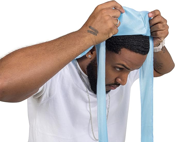 ForceWave 2 Pieces Silky Durag Pack for Men Women Waves, Premium Satin Deluxe Du-rag