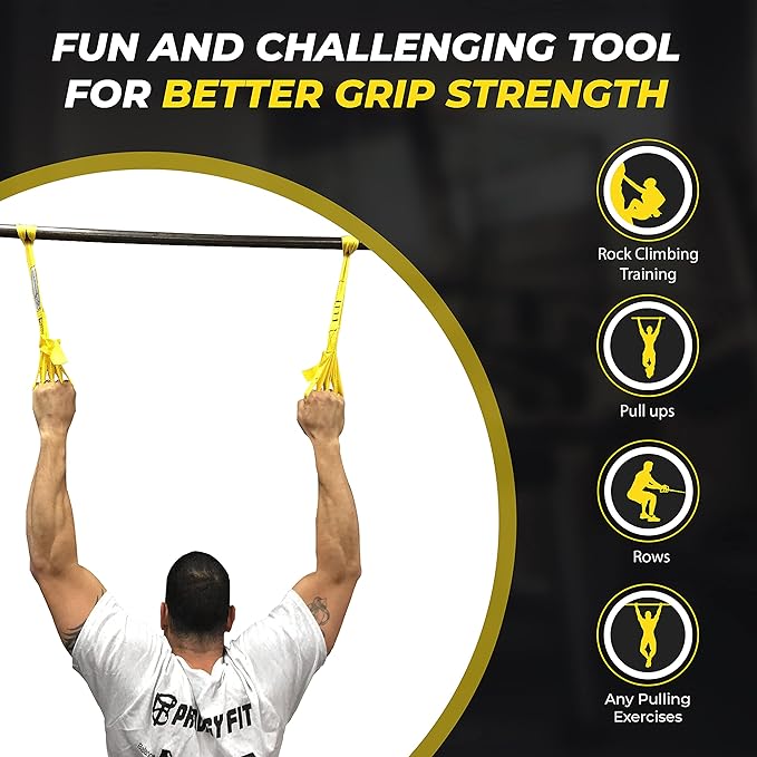Core Prodigy Talon Pull Up Grip Strength Straps - Nylon Finger and Thumb Loops for Grip Training, Rock Climbing, Hand and Arm Strengthener