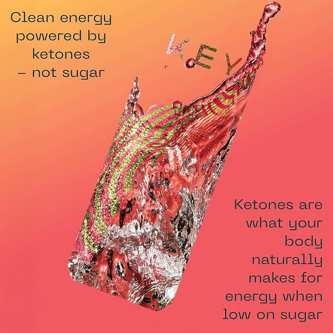 KEY Ketone Energy Drink - Sugar Free, 80mg Low Caffeine, All Natural, 11.5g Ketones, Long Lasting Energy, Green Tea & L-Theanine for Mental Focus, Pineapple Passionfruit (Pack of 12)