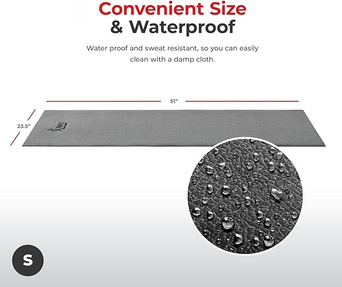 Sunny Health & Fitness Non-Slip Home Gym Mat – Workout Floor Protection Foam Pad for Treadmill, Bike, Elliptical, Yoga and Exercise Equipment or Standing Desk in 4 Size Options