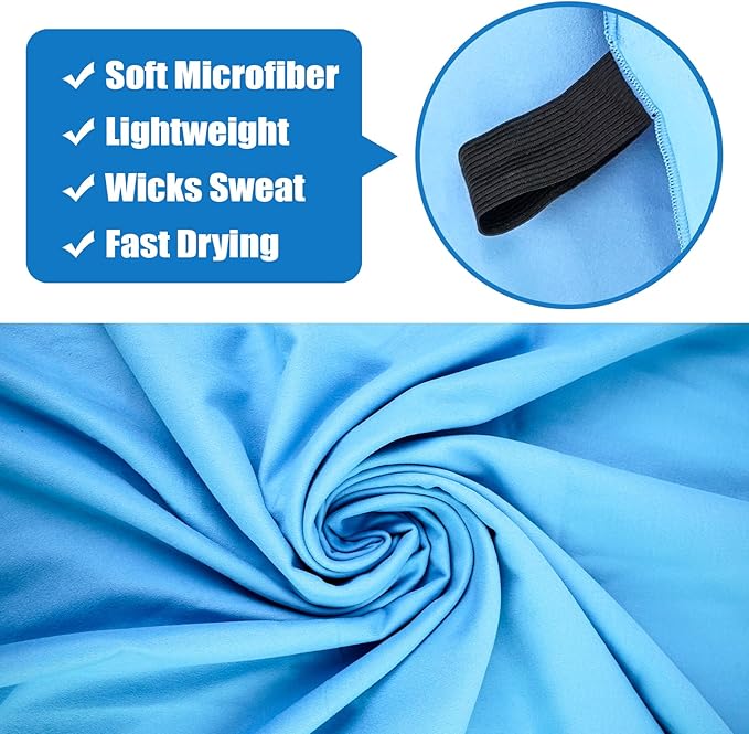 Camping Towel L Size Fast Drying Microfiber Lightweight for Men Women Travel Body Beach Hiking Swimming Yoga Sweat Towels(Blue, 1 Pack L)