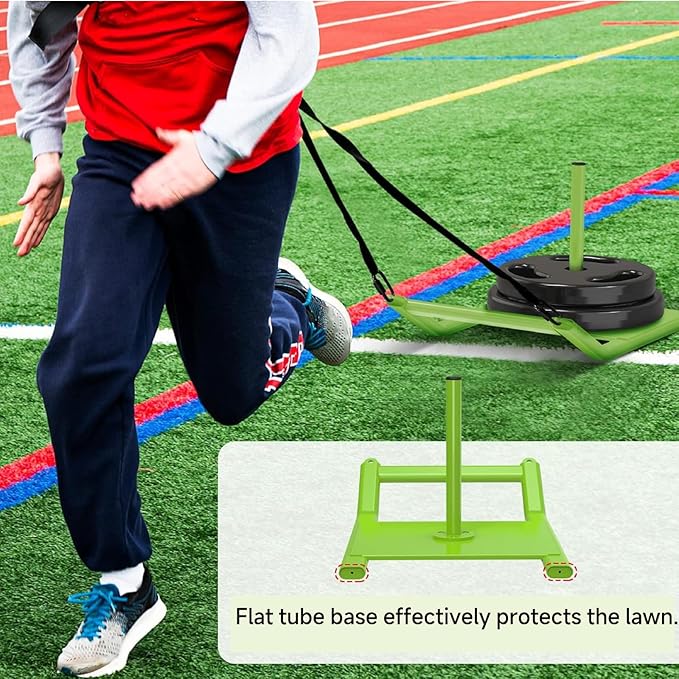 Kipika Weight Sled, Workout Sled, Fitness Strength Training Sled, Speed Training Sled for Athletic Exercise, Speed Improvement, Easily Through Obstacles, Suitable for 1" & 2" Weight Plate