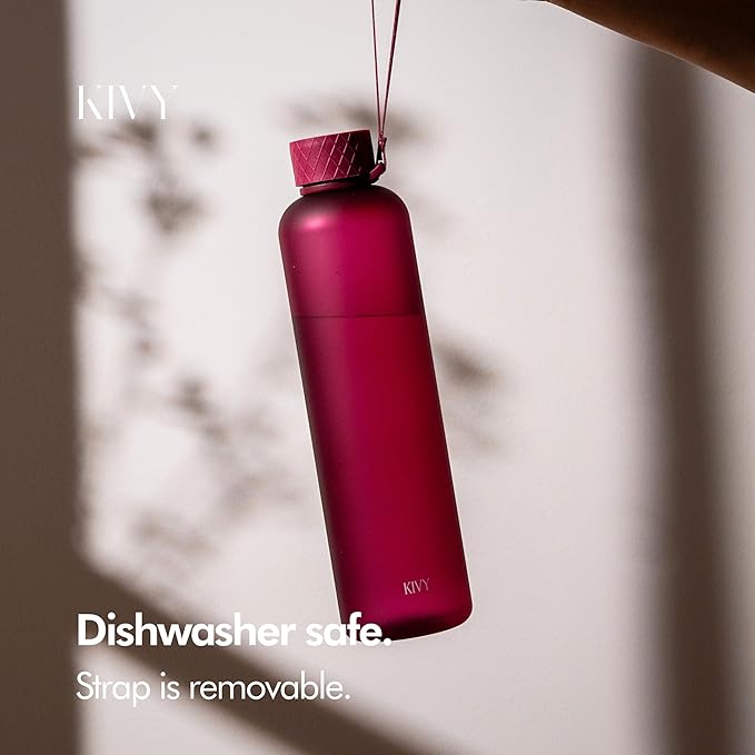 KIVY Tritan Water Bottle 2nd Generation (Dark Ruby, 32oz)