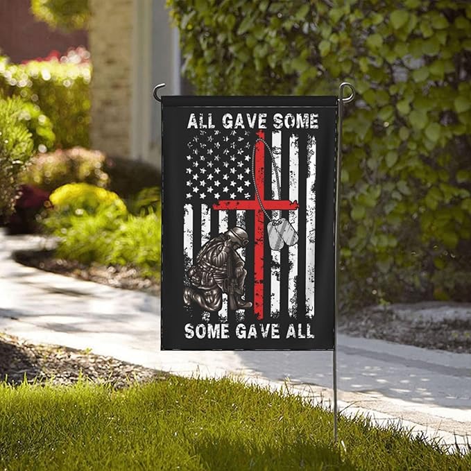 Flag 4th of july ALL GAVE SOME Flag MEMORIAL DAY Flags for Outside 12.5x18 Inch Garden Flag Farmhouse Yard Indoor/Outdoor Decoration Banner Decor Gifts