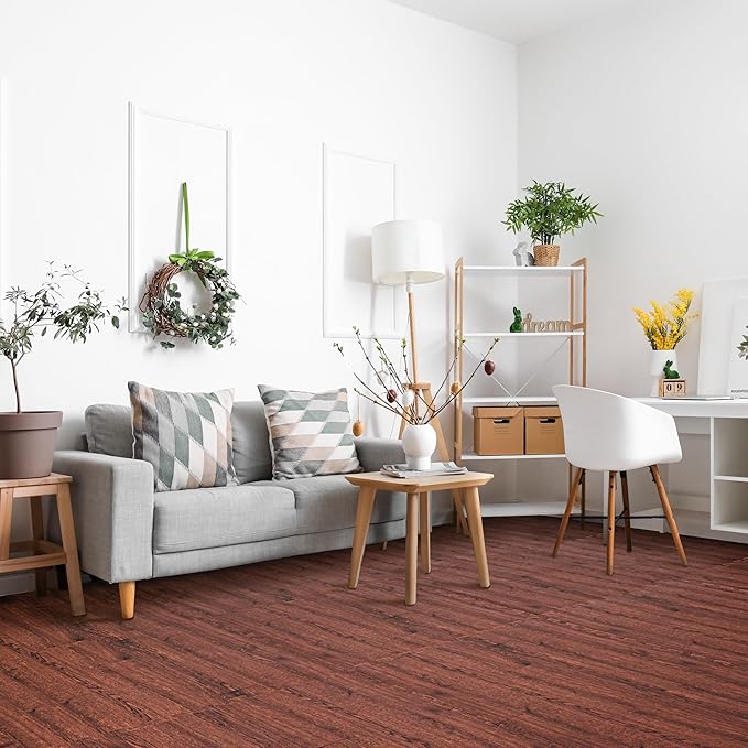 Sorbus Wood Grain Floor Tiles Foam Mat EVA Interlocking Mats Tile 3/8-Inch Thick Flooring Wood Puzzle Exercise Mats w/Borders - Home Playroom Basement, Apartment, Trade Show, Baby, Dance