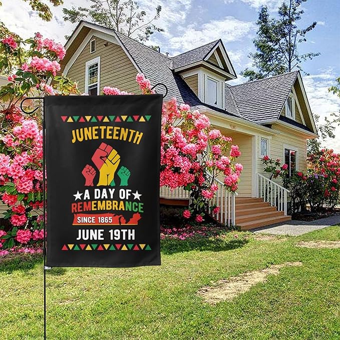 Juneteenth Garden Flag – 12.5x18 Inch Outdoor juneteenth Decorations Banner, african american flags Yard Decor,Black History Month Freedom Day Gift
