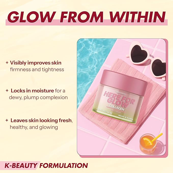 Sunday Essence Collagen Night Cream - Dermatologist Tested, Korean Skin Care, Anti-Aging - Hydrating Moisturizer, Retains Moisture - Vegan, Non- GMO, Clean Beauty, 95% Natural - 1 Pack