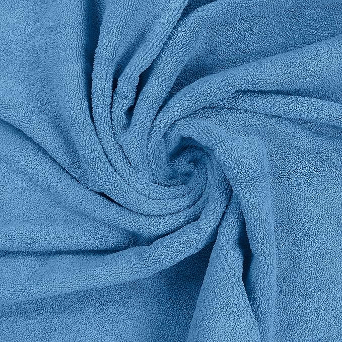 Utopia Towels 8 Piece Premium Towel Set, 2 Bath, 2 Hand, and 4 Wash Cloths, 600 GSM 100% Ring Spun Cotton, Highly Absorbent Towels for Bathroom, Gym, Hotel, and Spa, Electric Blue