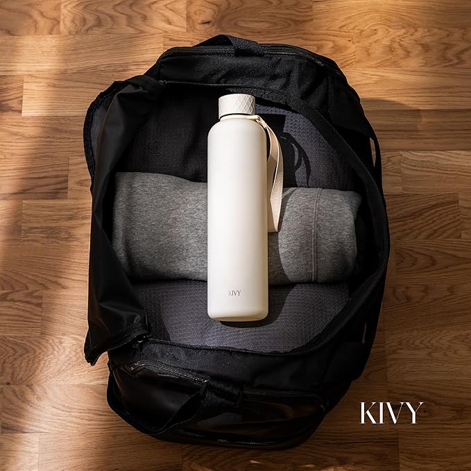 KIVY Tritan Water Bottle 2nd Generation (Beige White, 32oz)