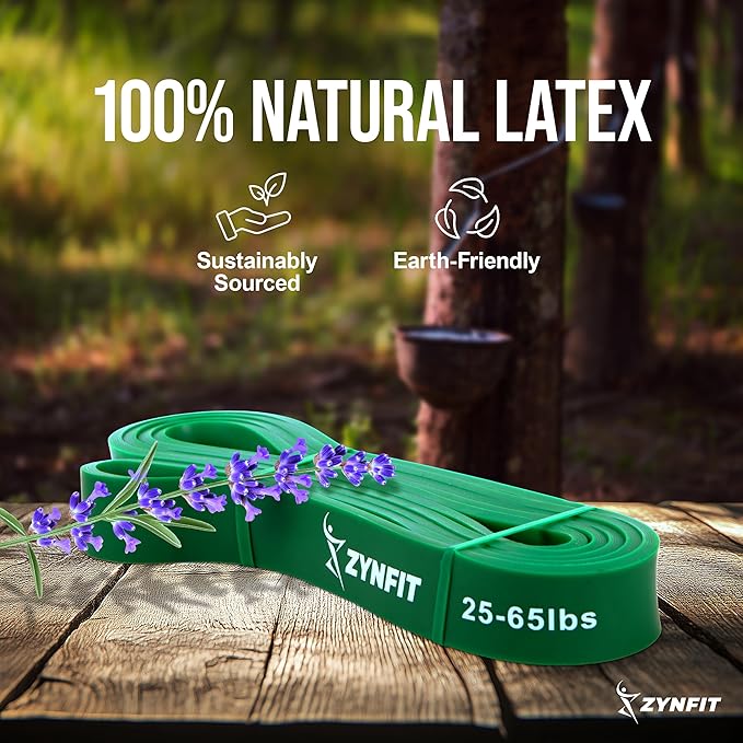 100% Natural Latex Resistance Bands Set with Door Anchor, 5-Level Pull Up Bands for Working Out, Strength Training & Physical Therapy, Workout Bands for Home Gym - Get Free A.I. Workout Plan