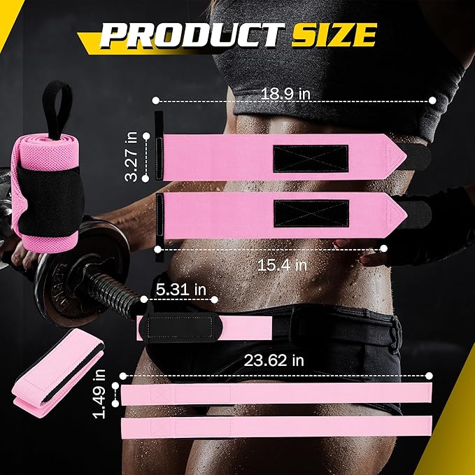 Lifting Straps Wrist Wraps Weightlifting Training: Heavy Duty Gym Support for Men Women Boost Grip Wrist Stability