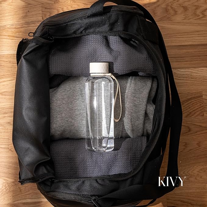KIVY Tritan Water Bottle 2nd Generation (Cream Clear, 22oz)