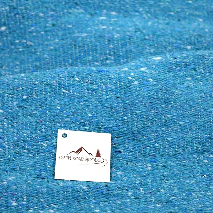 Open Road Goods Solid Color Mexican Yoga Blanket – Large Handwoven Throw for Yoga, Beach, Camping or Home – Soft and Durable Cotton Blend