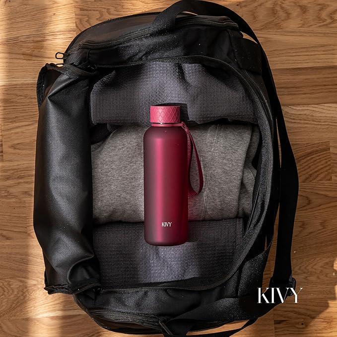 KIVY Tritan Water Bottle 2nd Generation (Dark Ruby, 22oz)