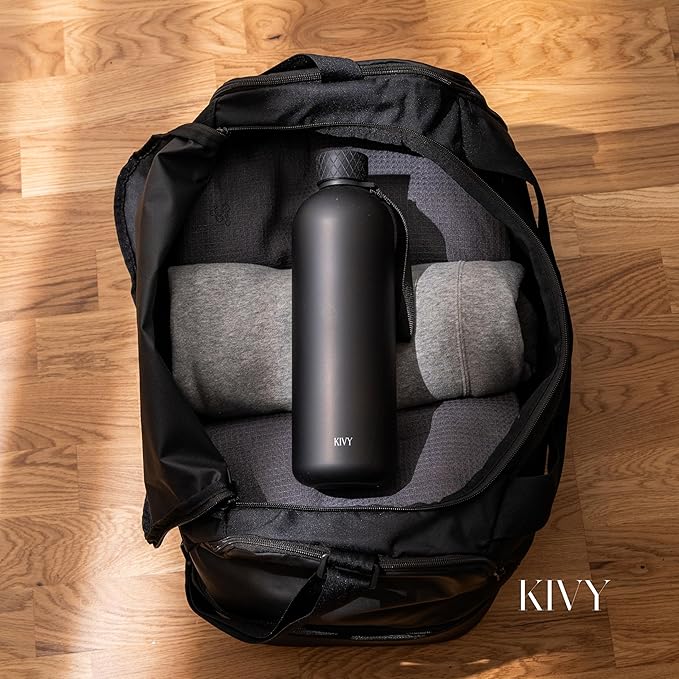 KIVY Tritan Water Bottle 2nd Generation (Dark Black, 50oz)