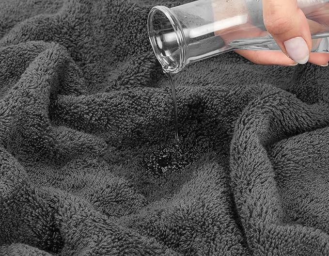 American Soft Linen 35x70 Jumbo Large Bath Towels, 600 GSM 100% Cotton Turkish Bath Sheet, Oversized Luxury Bath Towels for Bathroom Beach and Pool, Dark Gray