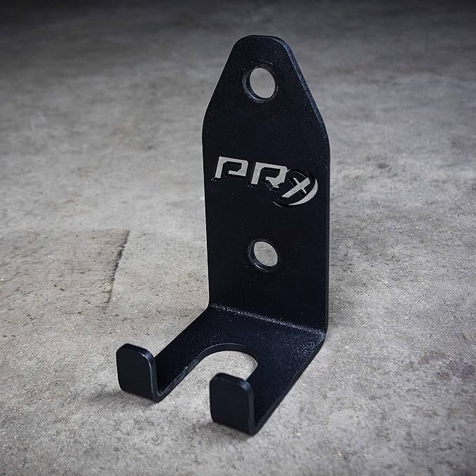 PRx Performance Squat Rack Mounted Olympic Barbell Storage Hanging USA Made Steel Barbell Holder for 3x3 Uprights with 5/8" Holes, Vertical Squat Rack Attachment