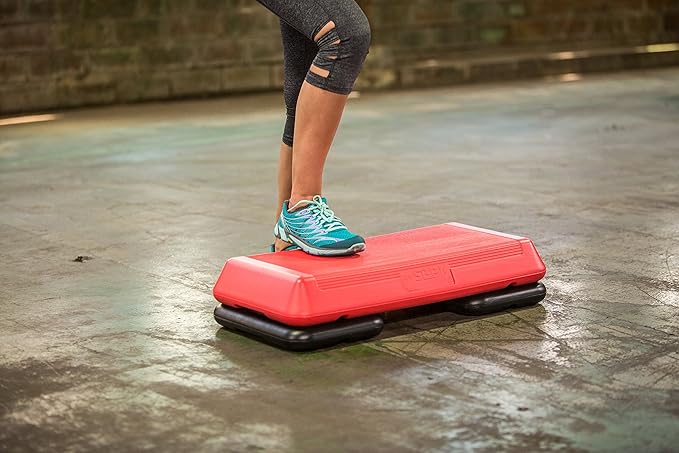 Freestyle STEP Exercise Step Platform, Circuit Size Stepper for Exercise at Home with 2 Risers