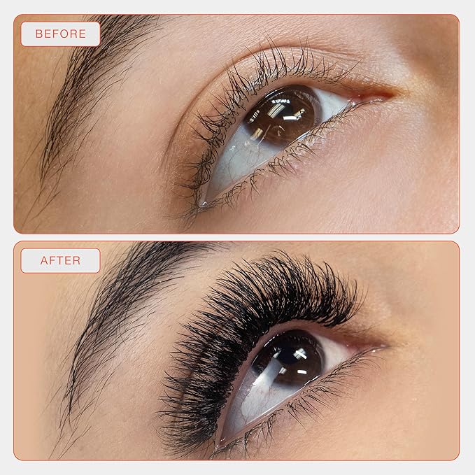 Curacoro LashFolio Triple Spike Promade Fans, Handmade Volume Eyelashes, 5D To 10D, C CC D Curl, 0.03~0.07 mm, 8-13mm Mix Length, Professional Long-Lasting Promade Lash Fans (7D-0.03 CC 8-13mm)