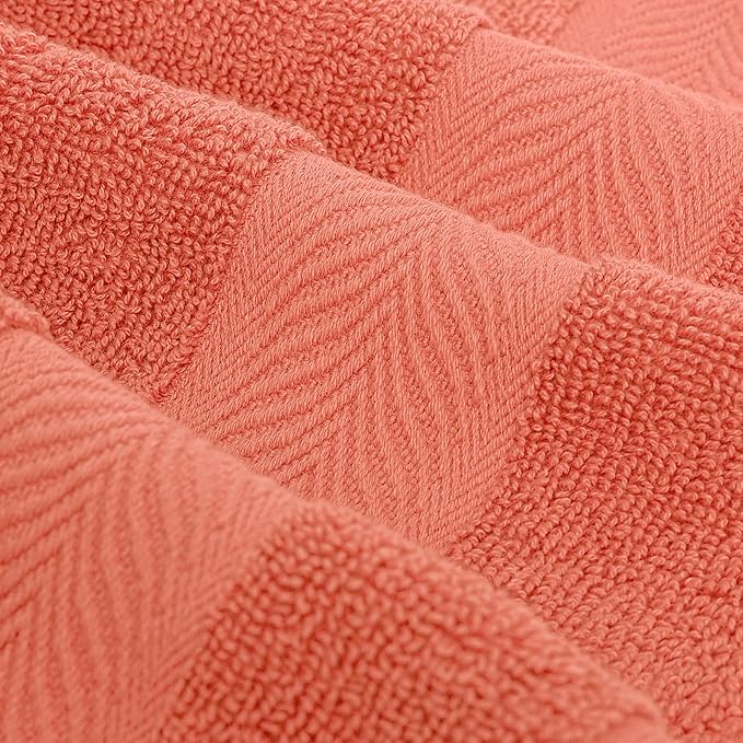 Oakias Premium Towel Set 600 GSM 8 Piece Sea Salt - 100% Ring Spun Cotton Highly Absorbent Towels Set - Super Soft Bathroom Towel Set - Hotel Quality Double Stitched Hem - Ideal for Hotels, Spa, Gyms
