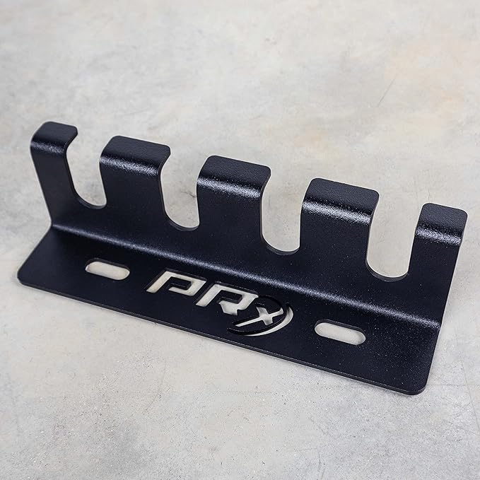PRx Performance 3x3 Squat Rack Mounted Barbell Storage - 1 or 4 Bar Hanger (4 Bar Storage)