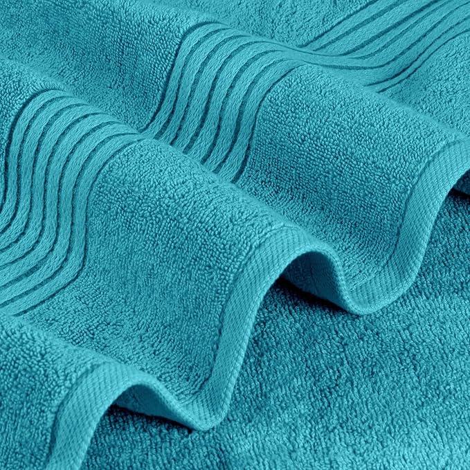 Utopia Towels 4 Pack Bath Towels Set, 27 by 54 Inches, 100% Ring Spun Cotton, Quick Dry, Highly Absorbent, Soft Feel Towels, Perfect for Daily Use, Turquoise