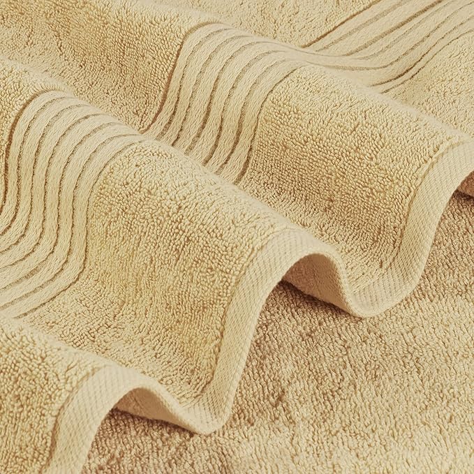 Utopia Towels 4 Pack Bath Towels Set, 27 by 54 Inches, 100% Ring Spun Cotton, Quick Dry, Highly Absorbent, Soft Feel Towels, Perfect for Daily Use, Beige