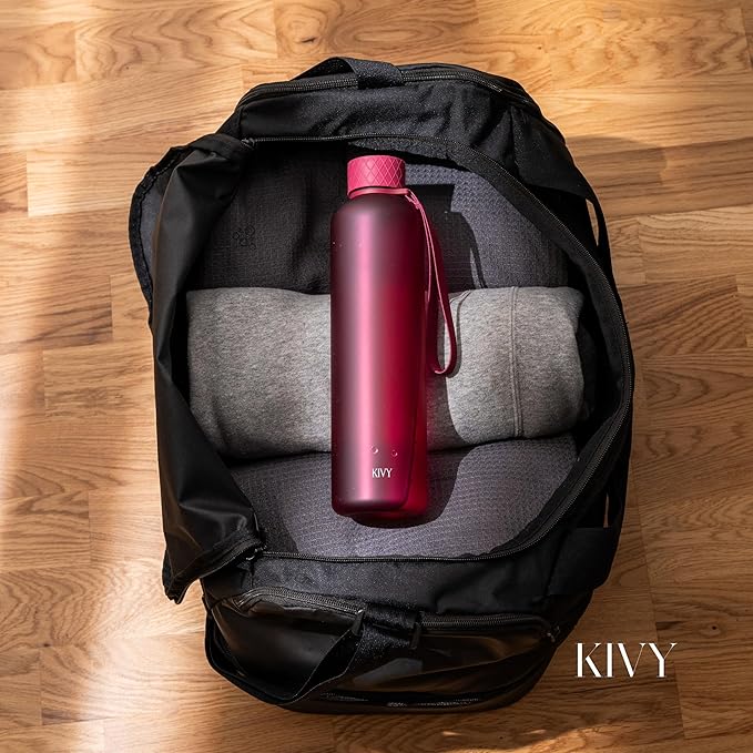 KIVY Tritan Water Bottle 2nd Generation (Dark Ruby, 32oz)