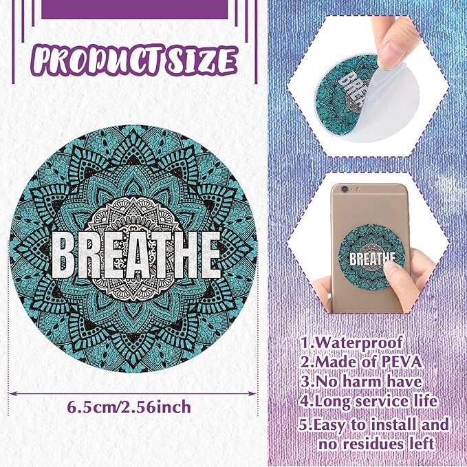 Crtiin 50 Pieces Anxiety Sensory Stickers for Anxiety Relief Items Mental Health Stickers Fidget Textured Strips for Office Desk Relieve Adult Stress