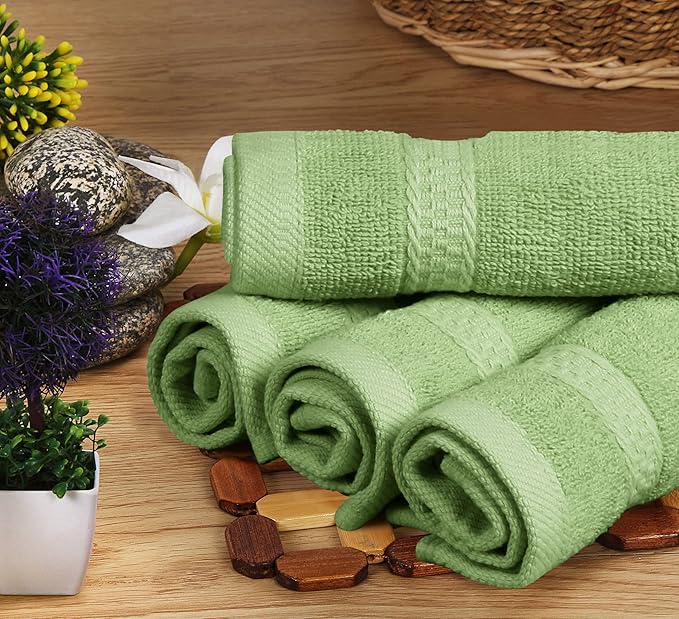 Utopia Towels 8 Piece Premium Towel Set, 2 Bath, 2 Hand, and 4 Wash Cloths, 600 GSM 100% Ring Spun Cotton, Highly Absorbent Towels for Bathroom, Gym, Hotel, and Spa, Sage Green